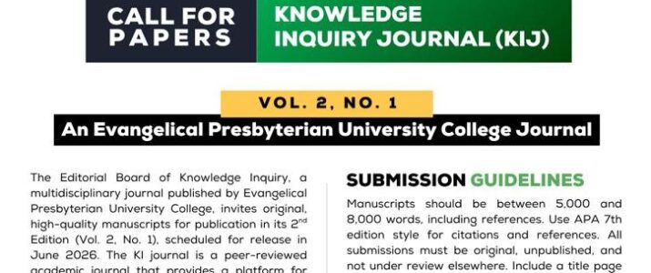 CALL FOR PAPERS: KNOWLEDGE INQUIRY JOURNAL (KIJ)